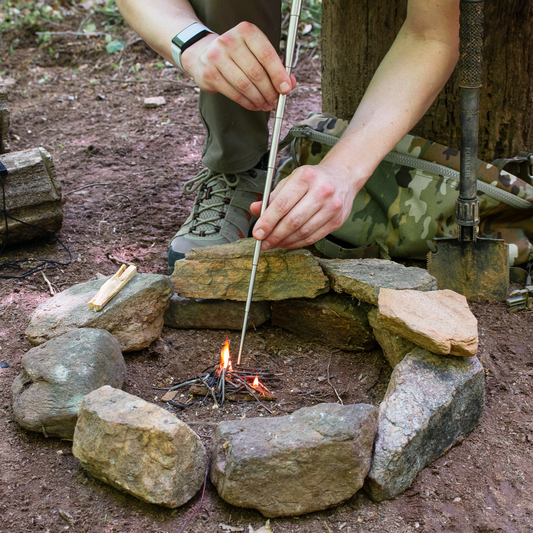 Stainless Steel Telescopic Fire Bellows Pocket Fire Blower Tool