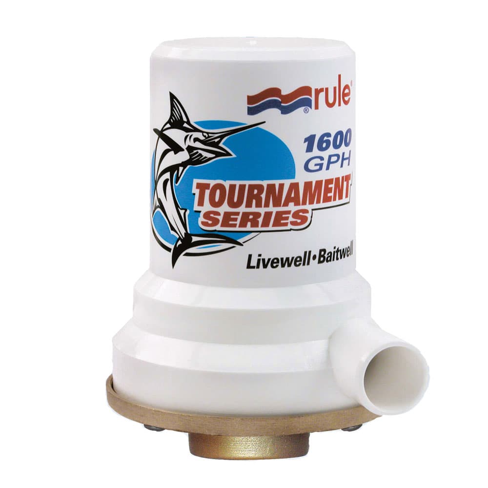 Rule Tournament Series Bronze Base Livewell Pump 209B 1600 GPH 12V DC