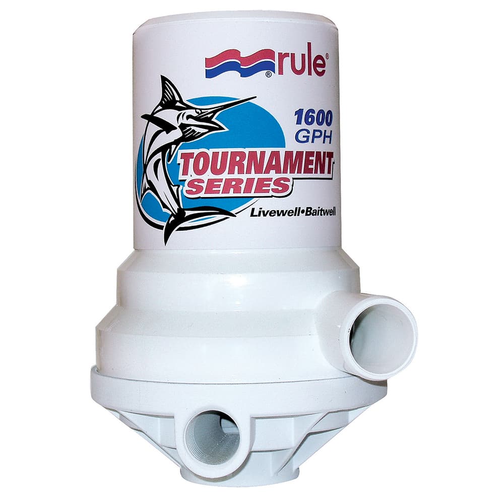 Rule Tournament Series 1600 GPH Livewell Pump 209FDP Dual Port