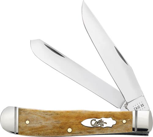 Case Smooth Antique Bone Trapper 58182 Fluted Bolsters