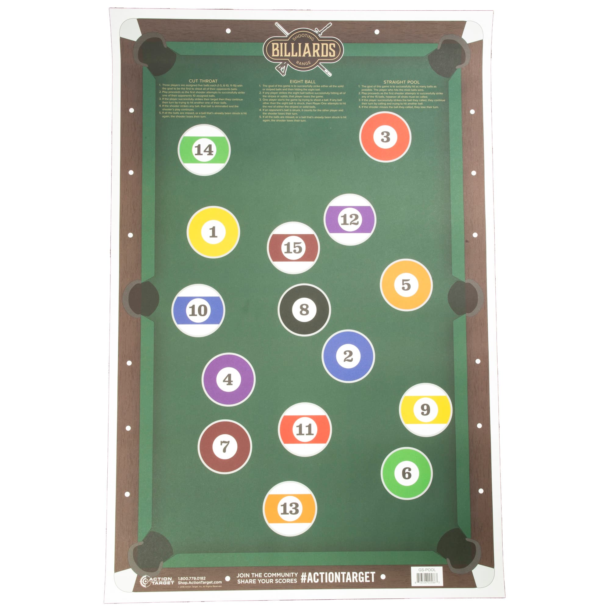 Action Target Billiards Target GS-POOL-100 100 Pack