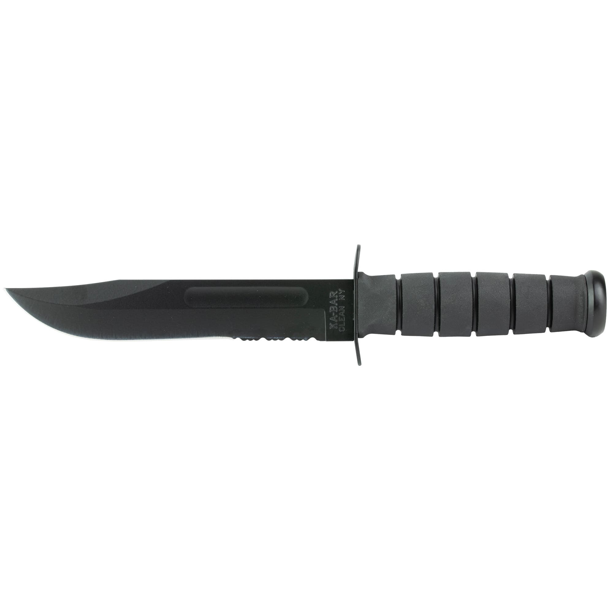 KA-BAR Full Size Fighting Knife 1214 7 in Partially Serrated Blade
