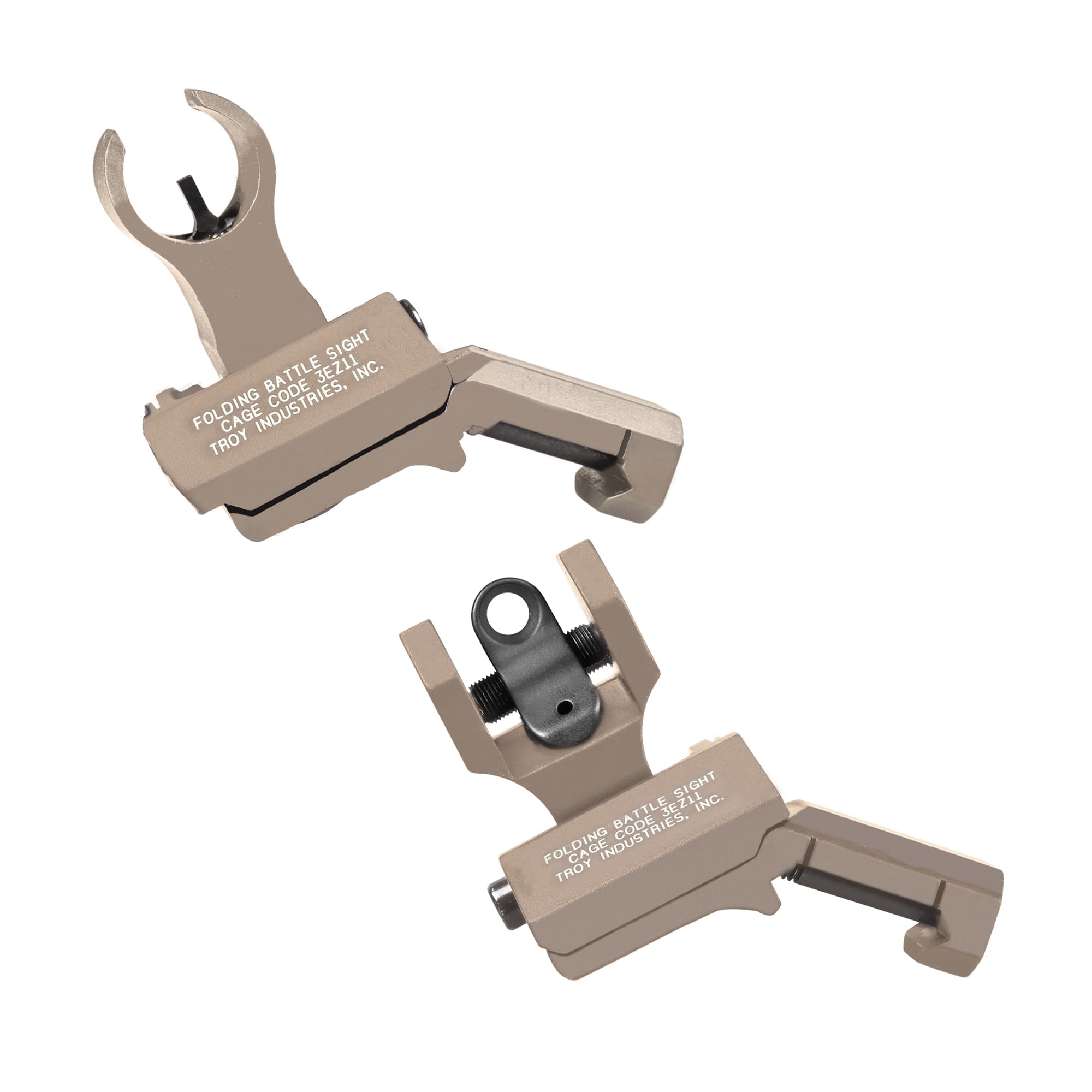 TROY Industries 45 Degree Offset Folding Sight Set SSIG-45S-HRFT-00 FDE