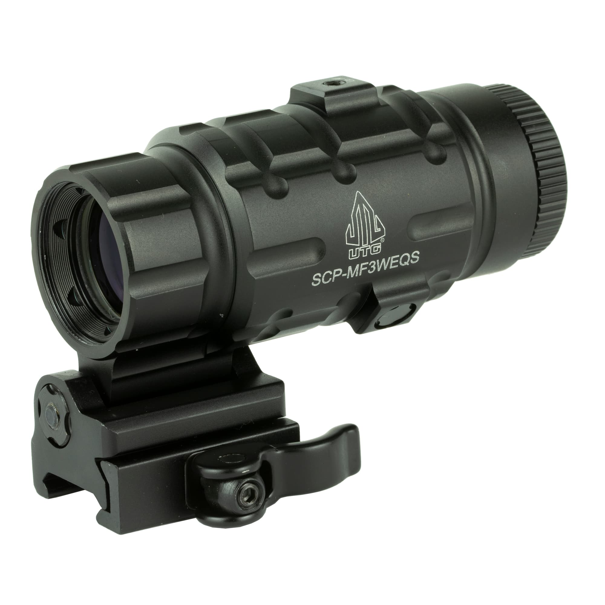 UTG 3X Magnifier SCP-MF3WEQS Flip-to-Side QD Mount Black
