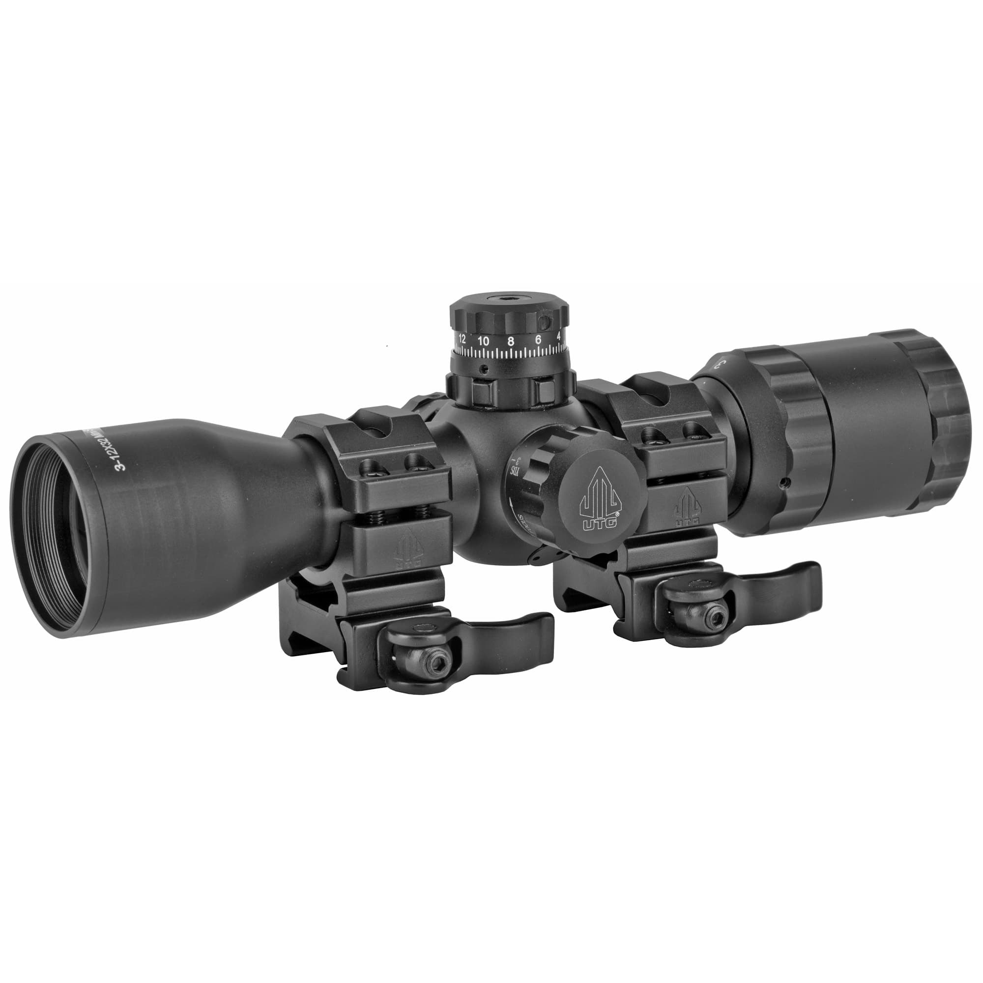 UTG Bug Buster 3-12X32 Compact Scope SCP-M312AOWQ Mil-Dot Reticle