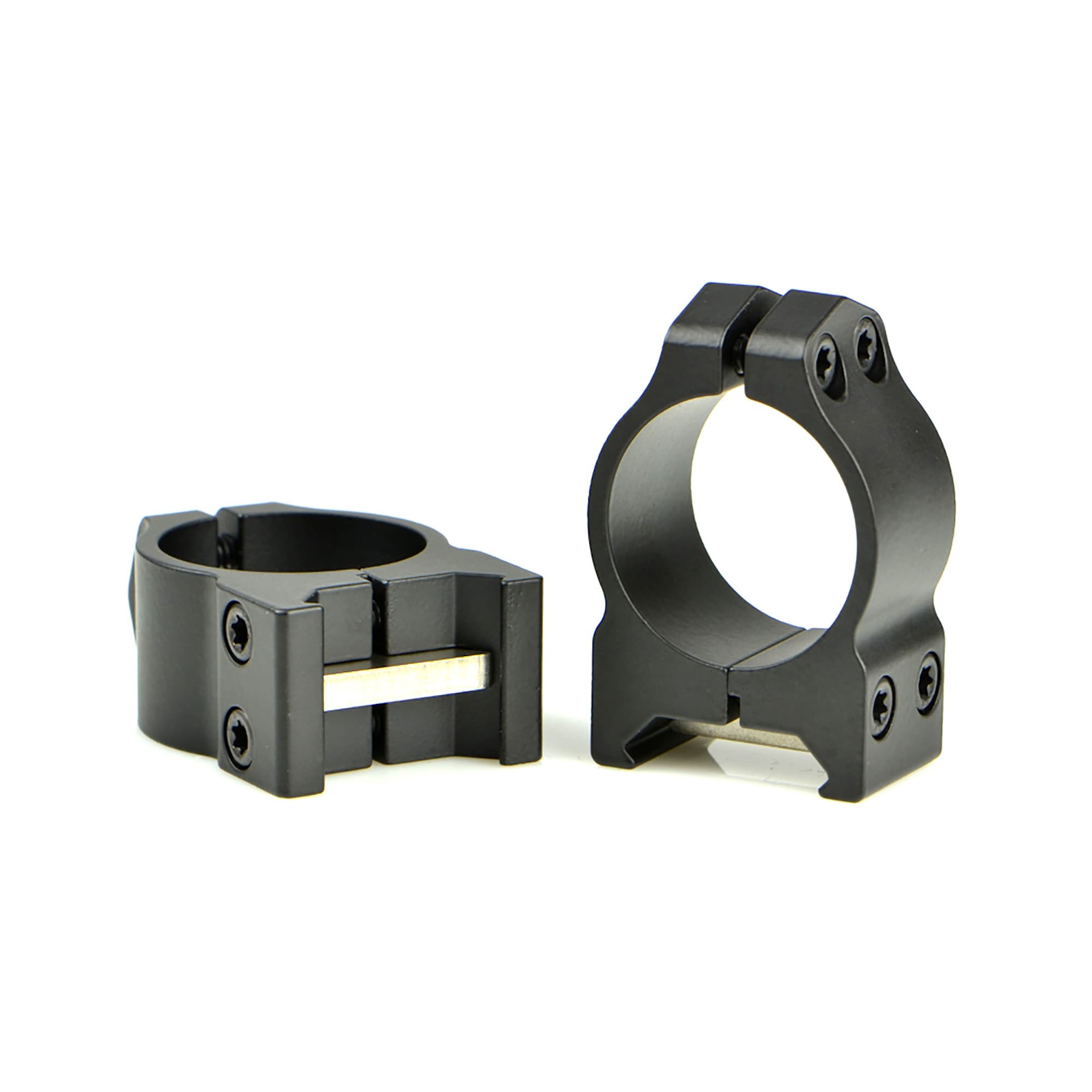 Warne Maxima Fixed Scope Rings 200M 1 Inch Tube Low Height Matte Black Steel