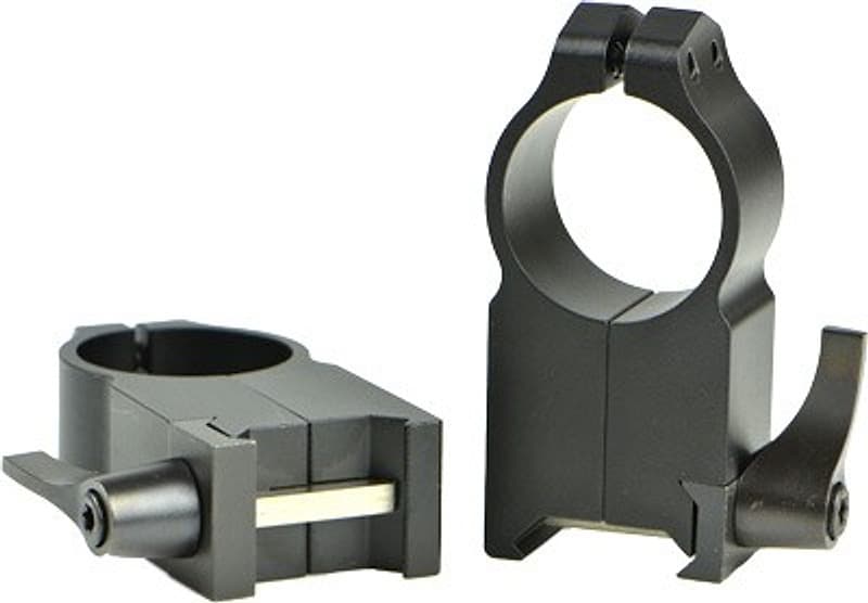 Warne Maxima 204LM QD 1 Inch Ultra High Matte Scope Rings for Weaver Picatinny
