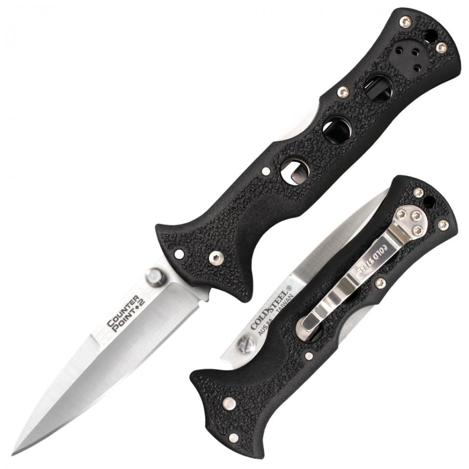 Cold Steel Counter Point 2 Folding Pocket Knife 10AC AUS-8A Steel Blade CS-10AC