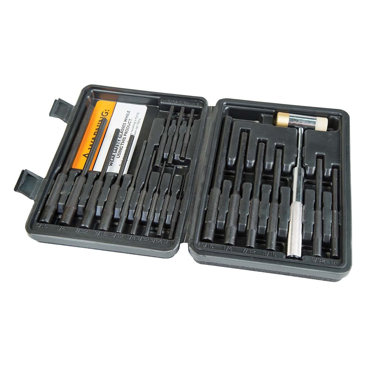 Wheeler Master Roll Pin Punch Set 110128 with 9 Hardened Steel Punches