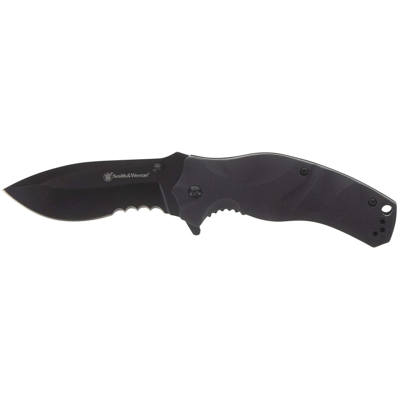 Smith & Wesson Black Ops Recurve Folding Knife 1136220 8Cr13MoV Steel
