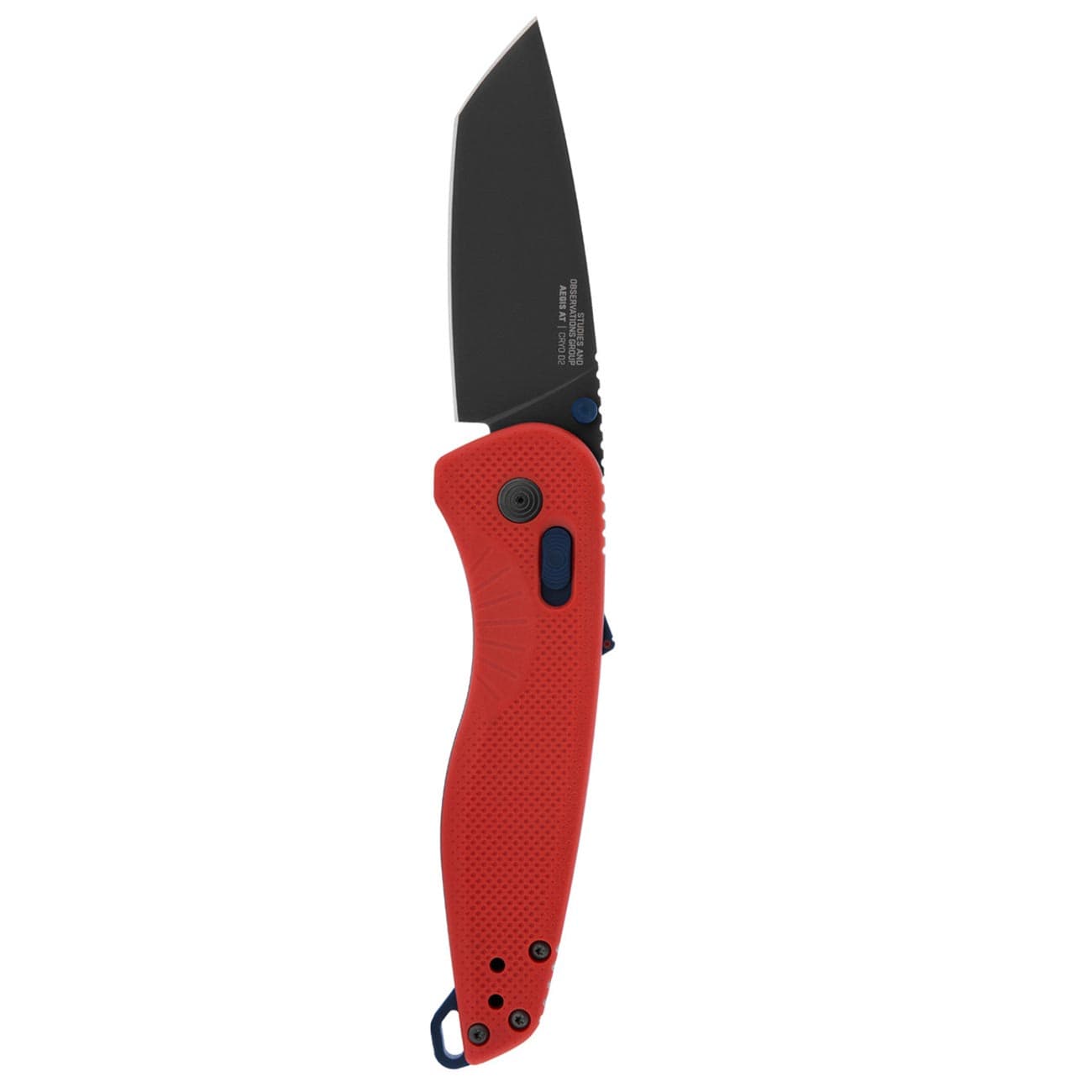 SOG Aegis AT Tanto Folding Pocket Knife 11-41-08-41 Rescue Red & Indigo