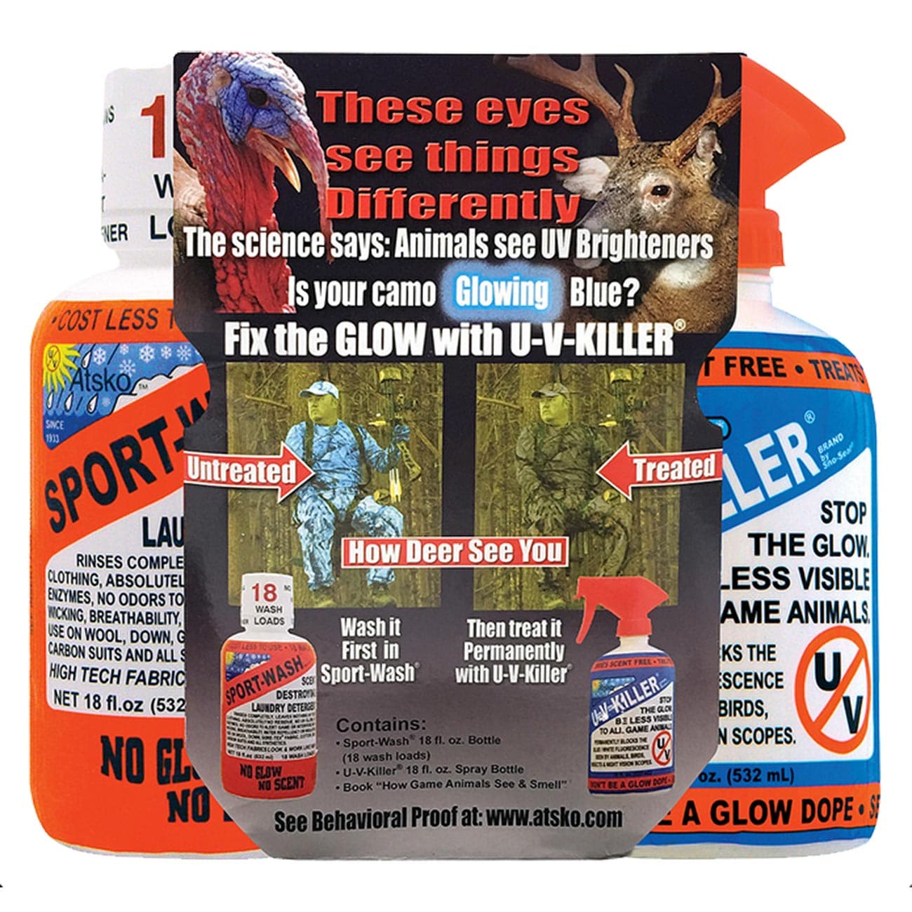 Atsko U-V-Killer Sport-Wash Scent Control Combo 1342 2 Pack