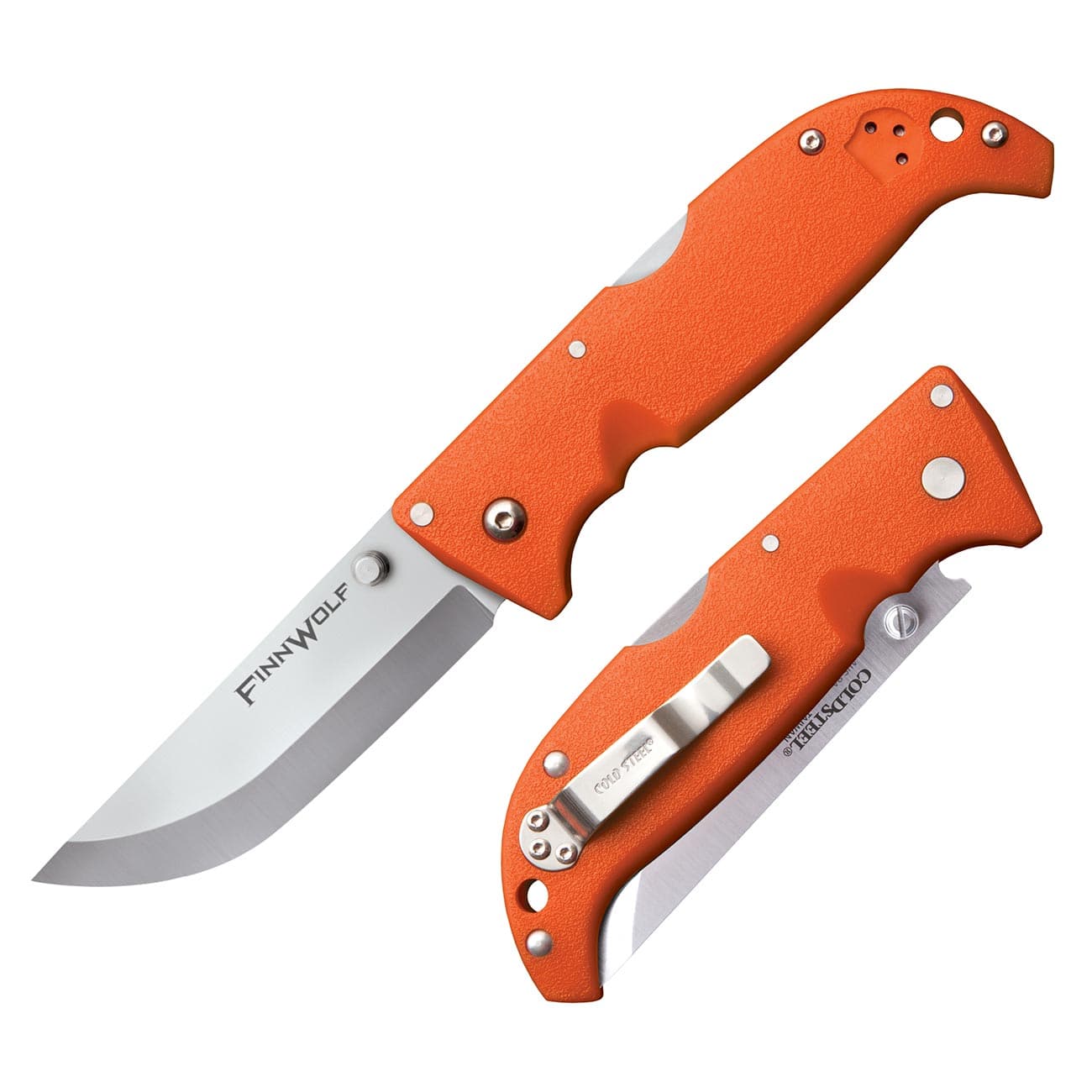 Cold Steel Finn Wolf Folding Pocket Knife 20NPJ AUS-8 Blaze Orange