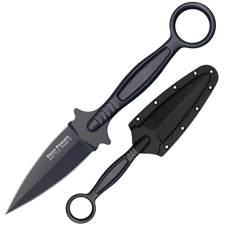 Cold Steel Drop Forged Battle Ring 2 36MF Double Edge Fixed Blade Knife CS-36MF