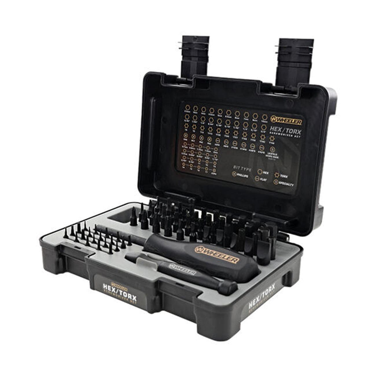 Wheeler Gunsmithing Hex/Torx Screwdriver Bit Set 4001007 65 Piece