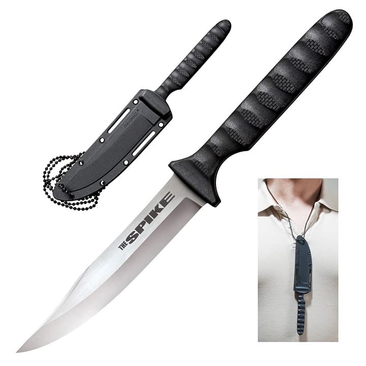 Cold Steel Bowie Spike Fixed Blade Neck Knife CS53NBS Clip Point Blade