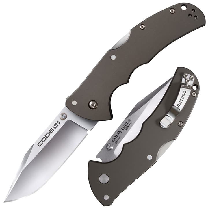 Cold Steel Code 4 Spear Point Folding Knife 3.5" S35VN Blade Gray G10 58PC