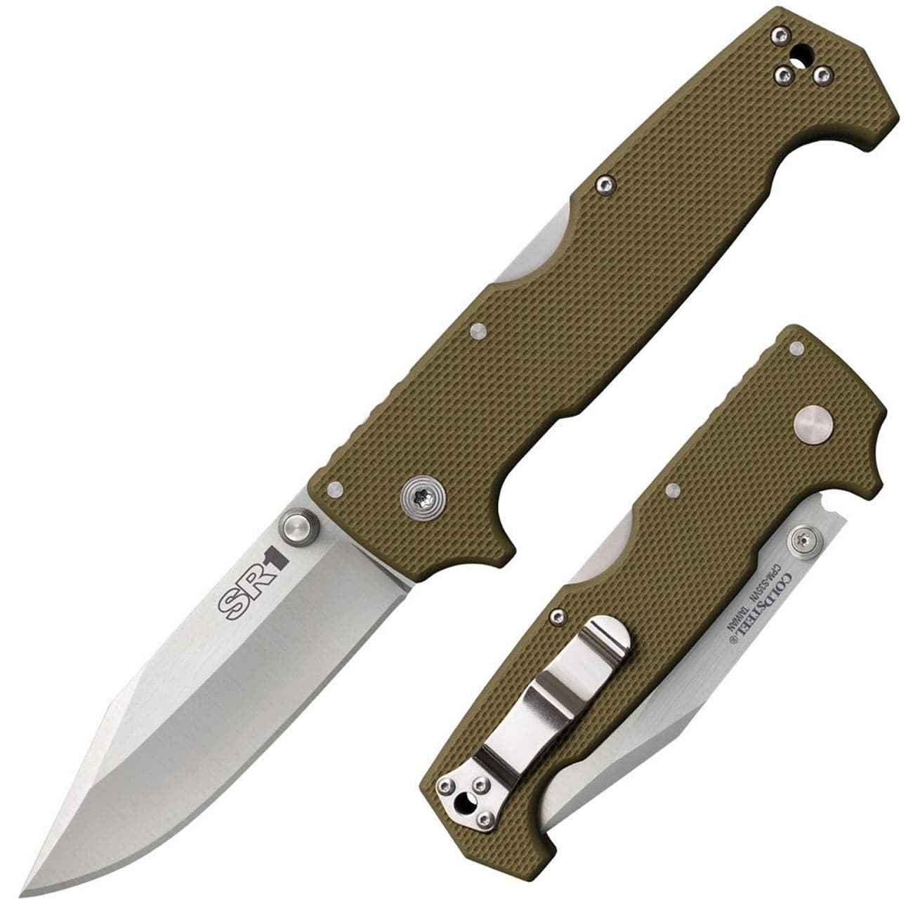 Cold Steel SR1 4" Folding Pocket Knife CPM-S35VN OD Green G10 62L