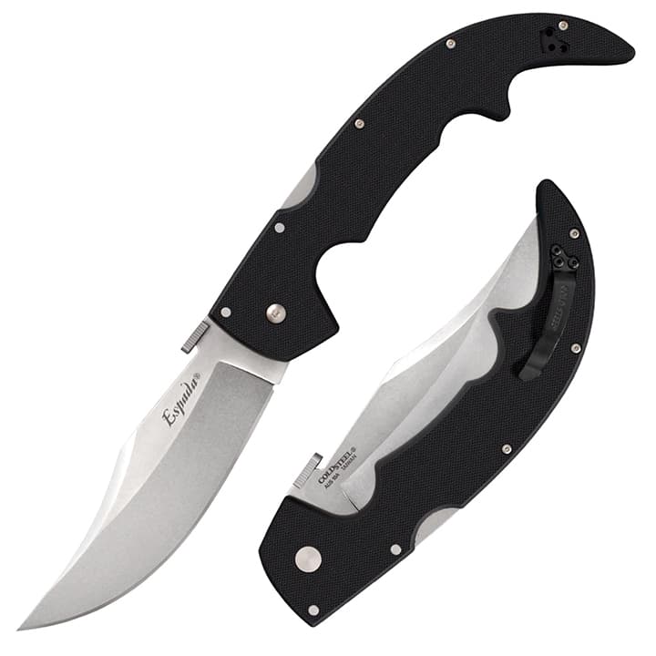 Cold Steel Espada Large Folding Knife 5.5" Blade Black G-10 Handle 62MGD