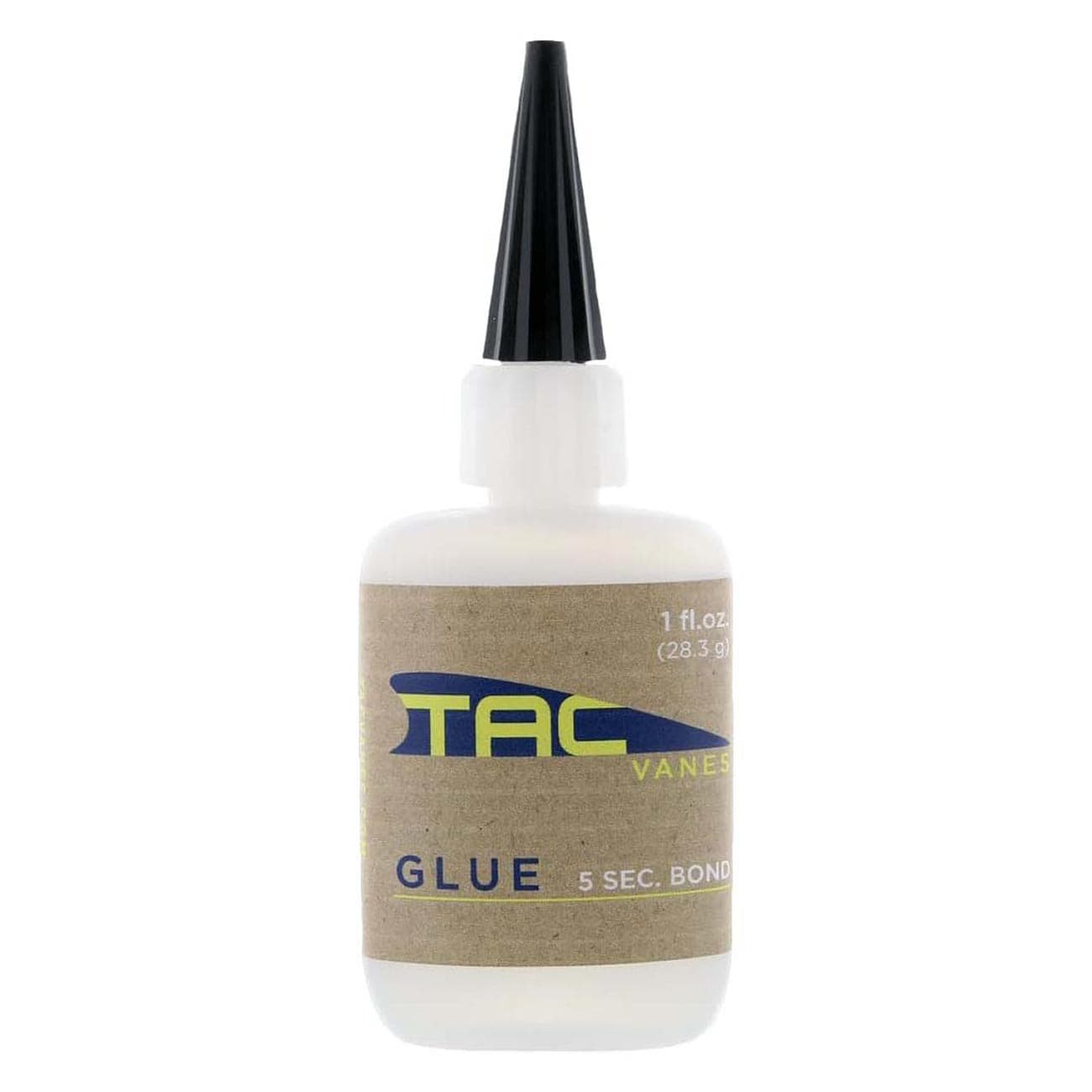 TAC Vanes Fletching Glue - 5 Second Bond Cyanoacrylate Adhesive, 1 fl oz Bottle