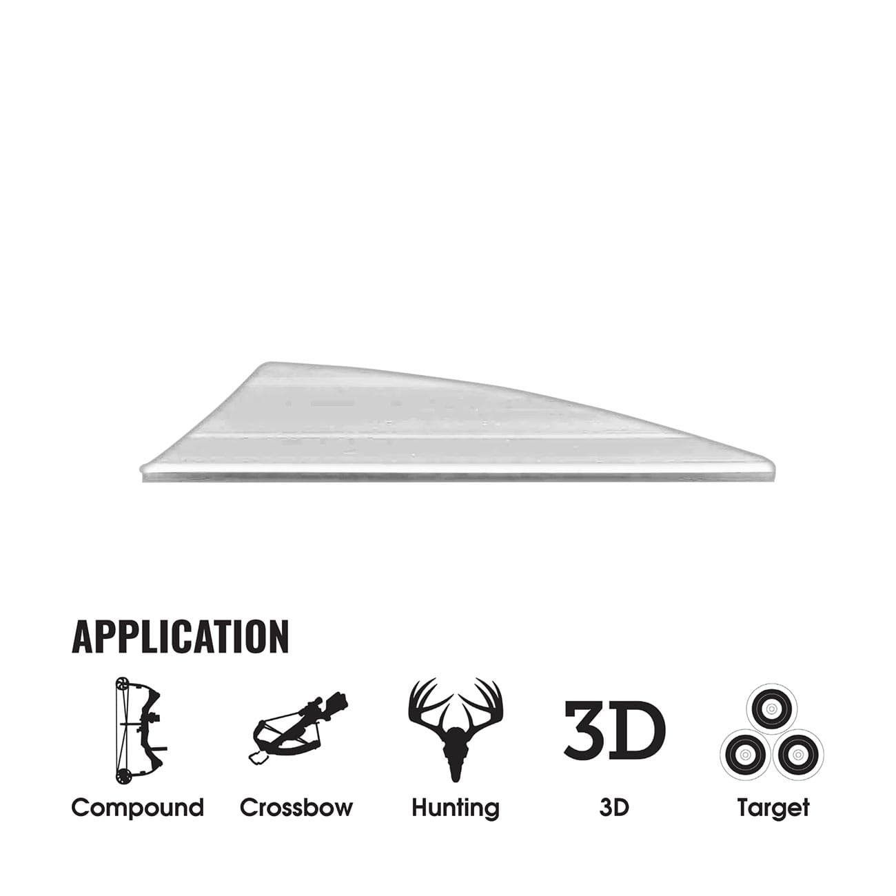 TAC Vanes Driver 2.75 In Vane 80TAC-1000108-1007 White 100 Pack