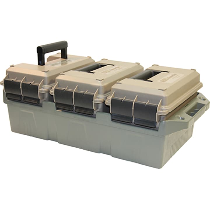 MTM Case-Gard 3-Can Ammo Crate AC3C 50 Cal Dark Earth/Army Green