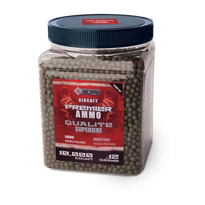 Game Face Premier 6mm Airsoft BBs ASP10K12 .12g 10000 Count Brown/Black