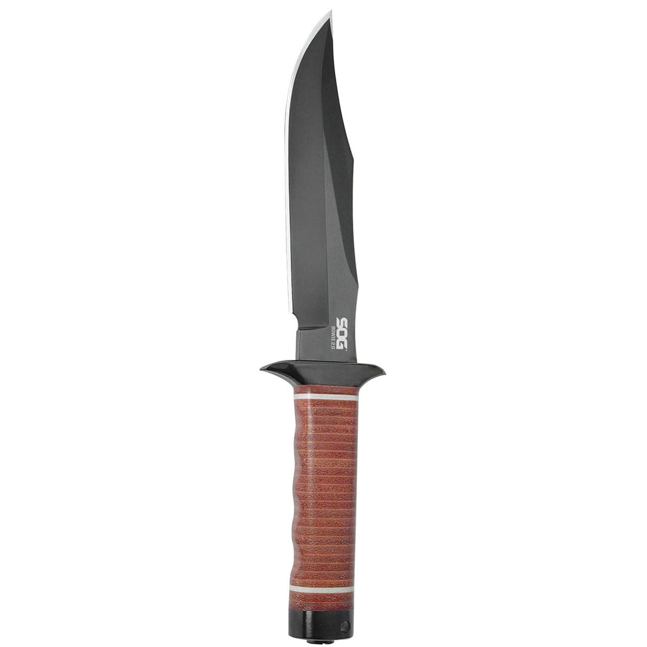 SOG Bowie 2.0 Fixed Blade Knife S1T-L AUS-8 Black TiNi Coated Blade