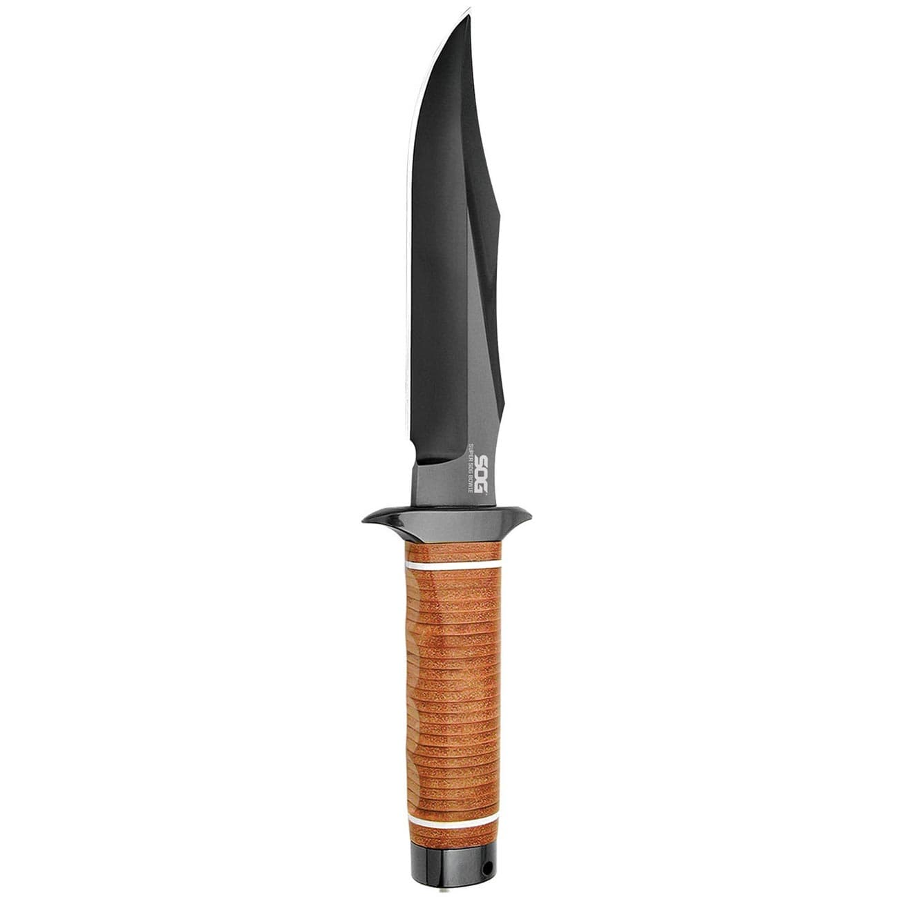 SOG Super Bowie SB1T-L Fixed Blade Knife AUS-8 7.5 in Black TiNi Blade