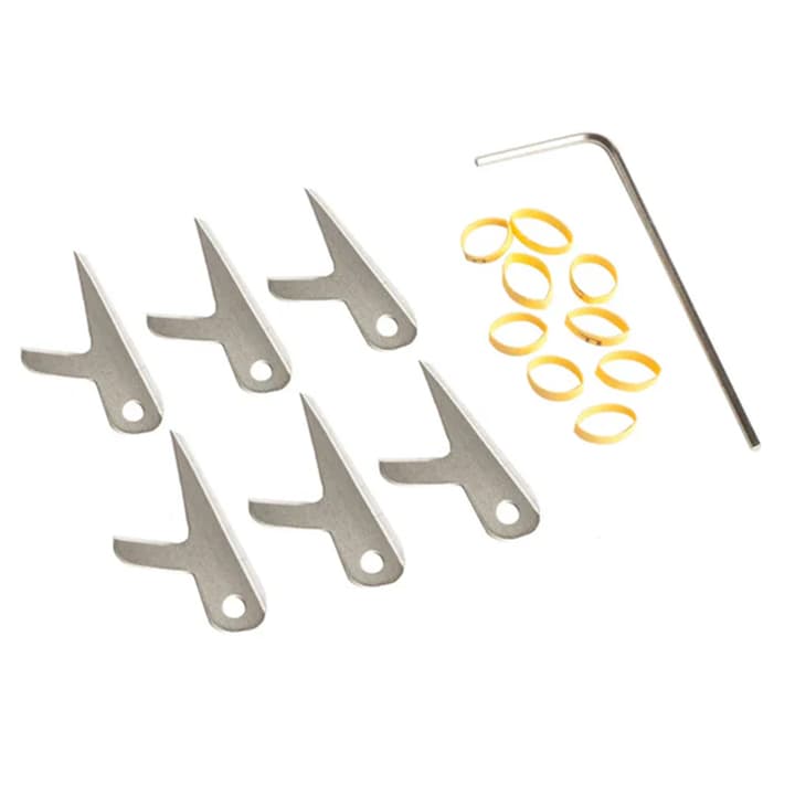 Swhacker #208 Replacement Broadhead Blades 100 Grain with Shrink Tubing (6-Pack)