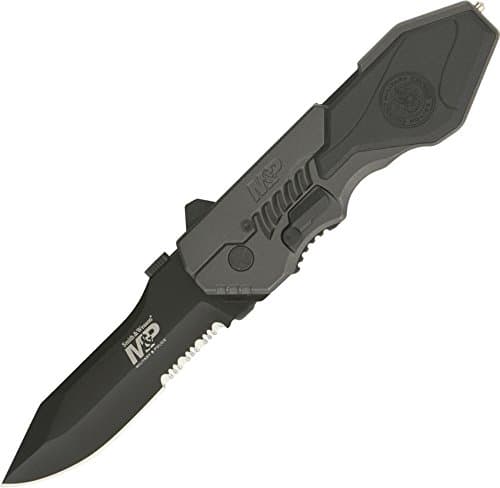 Smith & Wesson M&P SWMP4LS Folding Knife Assisted Opening 3.6in Serrated