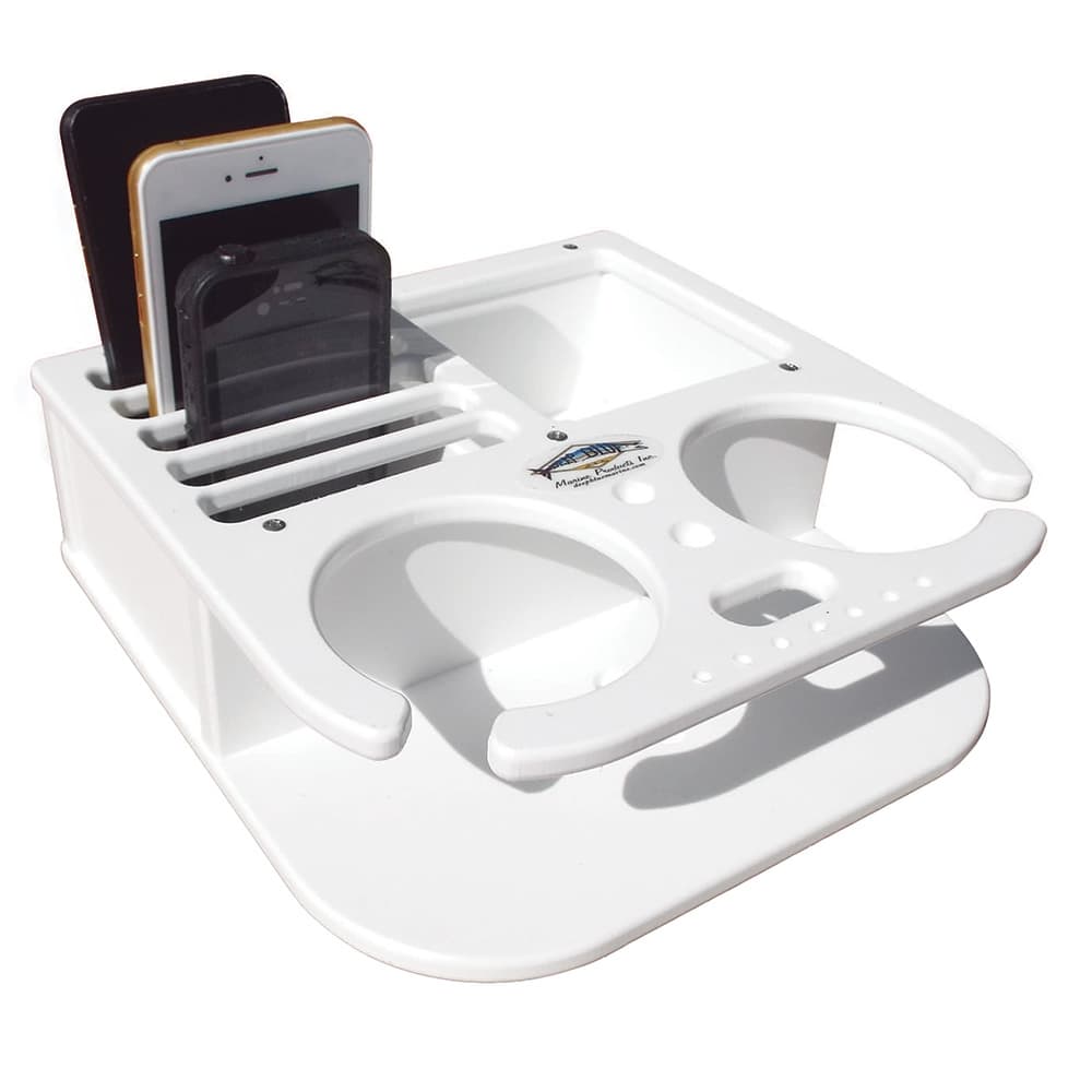 Deep Blue Marine Phone Double Drink Holder BH-2CELL Holds 5 Phones 2 Drinks