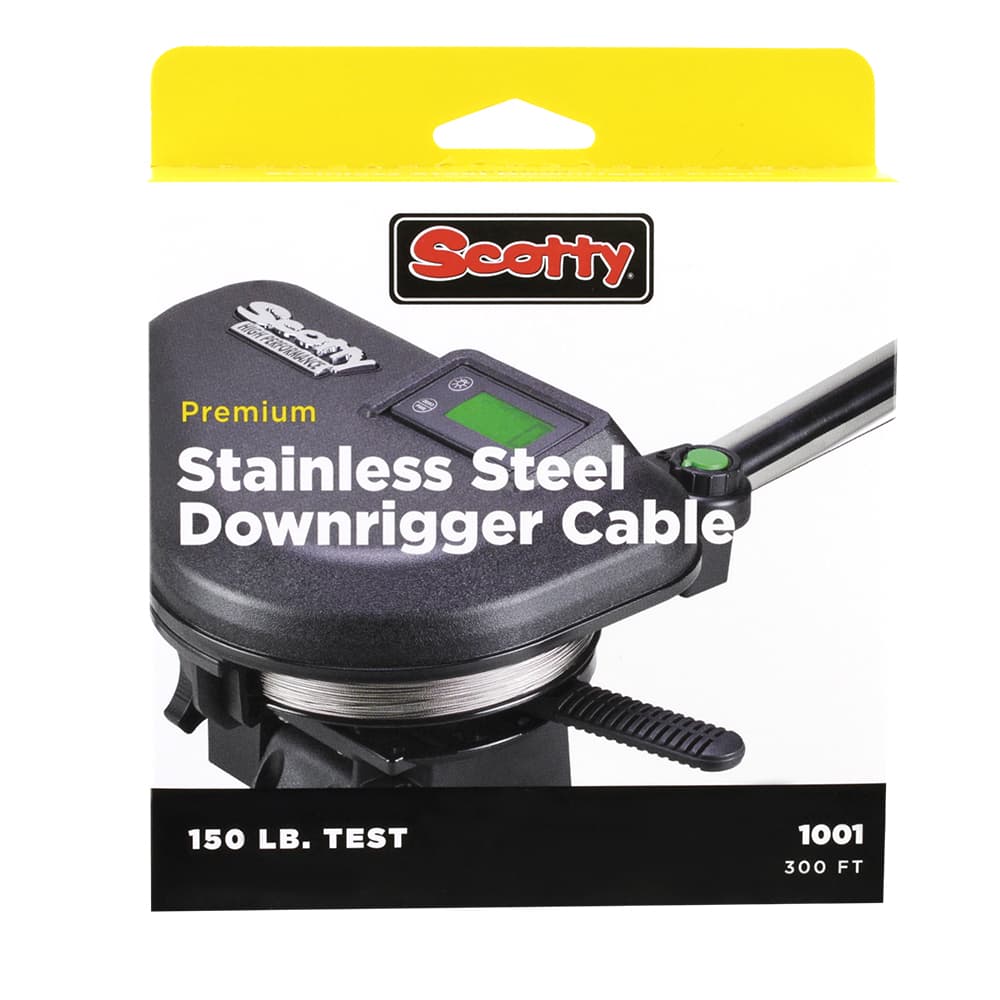 Scotty 300ft Premium Stainless Steel Replacement Cable 1001K 150lb Test