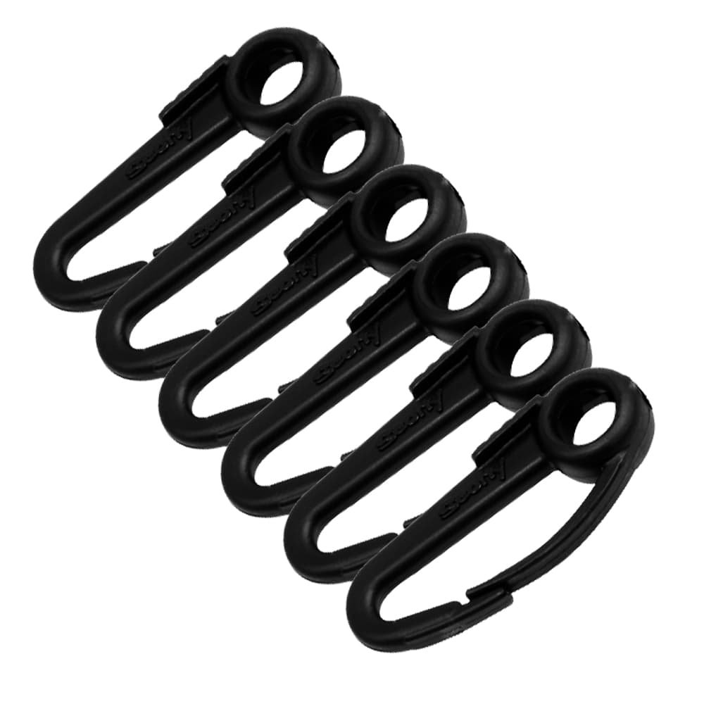 Scotty Nylon Snap Hook 590-BK Black 6-Pack