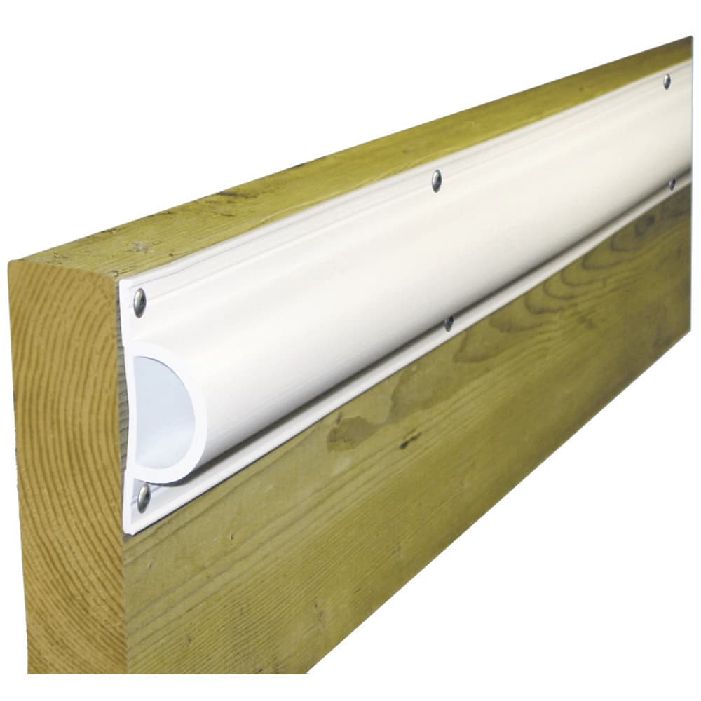 Dock Edge Standard D PVC Profile DE1190F 16 Ft White Dock Edging Bumper