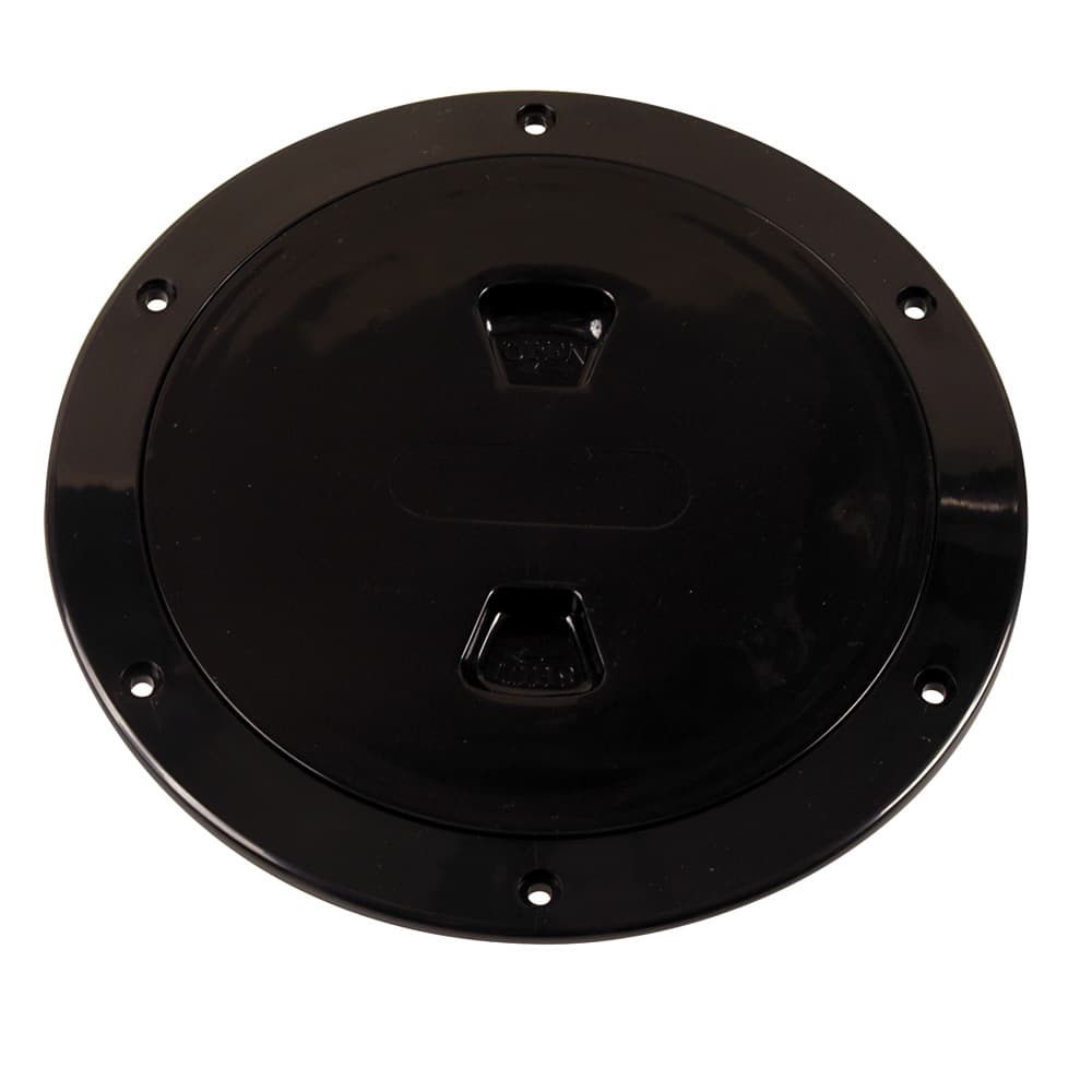 Beckson Marine 6" Screw-Out Deck Plate DP60-B Smooth Center Black