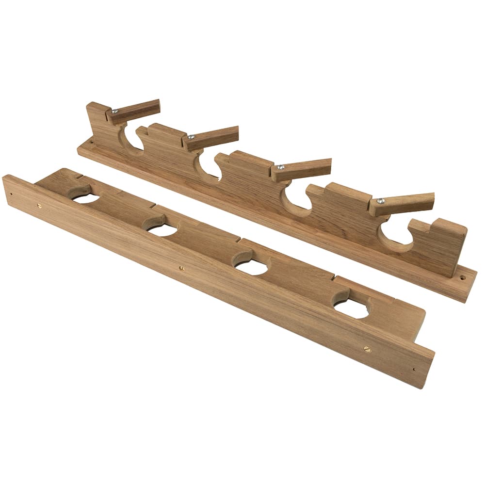 Whitecap Teak Lock-In Four-Rod Storage Rack 60620 24 in Holds 4 Rods
