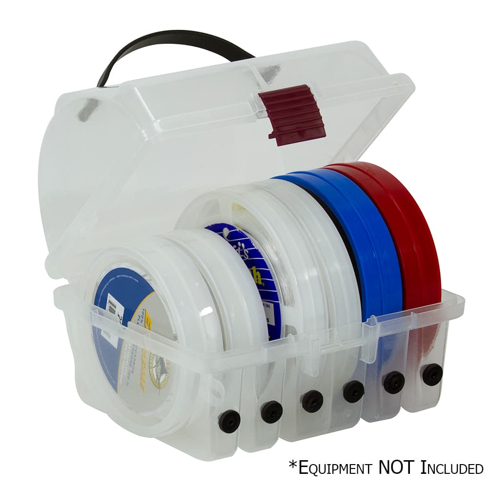 Plano ProLatch Leader Spool Box 108700 Holds 6 Leader Spools Clear Tackle Case