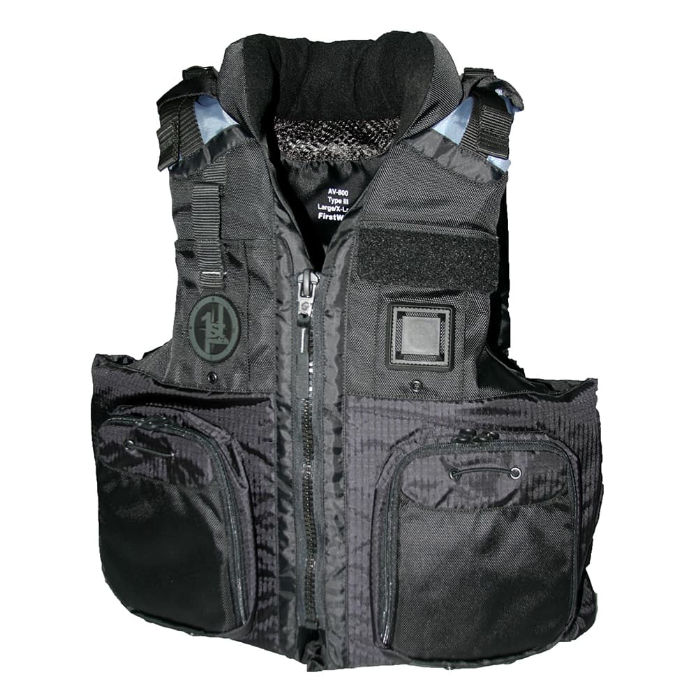 First Watch AV-800 Four Pocket Flotation Vest AV-800-BK-L/XL Black L/XL