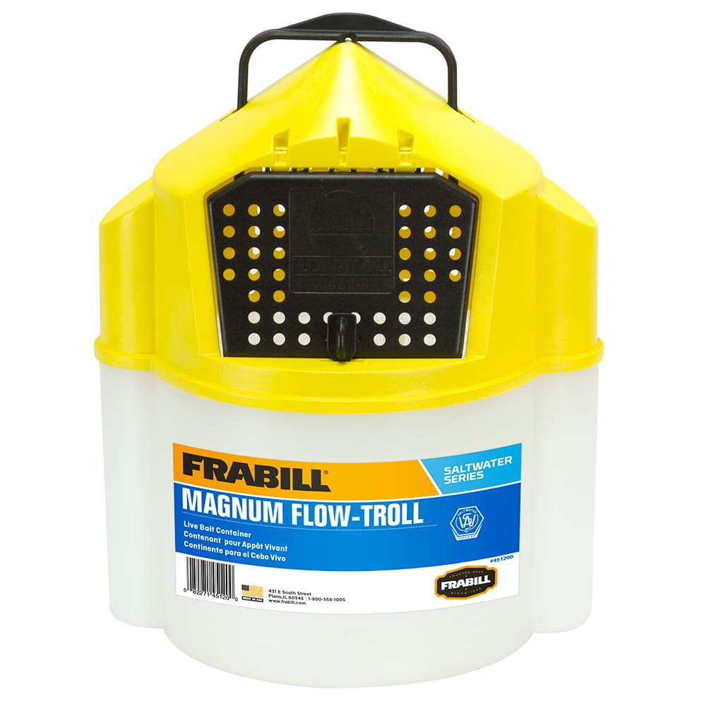 Frabill Magnum Flow Troll Shrimp Bucket 451205 10 Quart