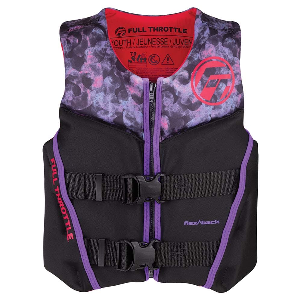 Full Throttle Youth Rapid-Dry Flex-Back Jacket 142500-105-002-22 Pink/Black