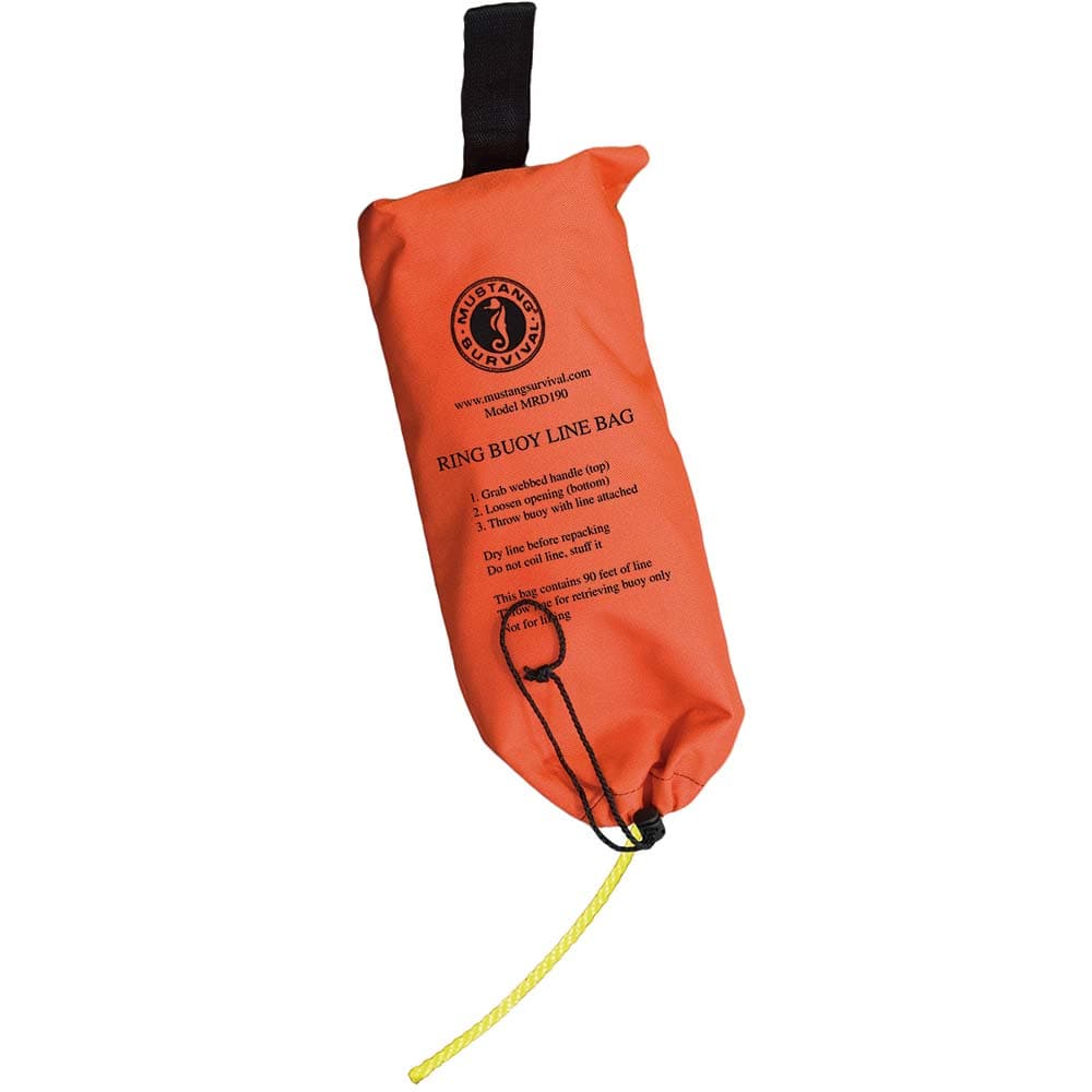 Mustang Ring Buoy Bag with Rope MRD190-0-0-215 90 ft Throw Line