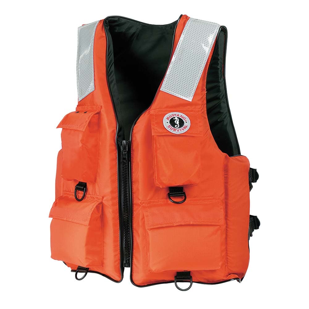 Mustang Survival 4-Pocket Flotation Vest MV3128T2-2-7XL-216 Orange 7XL