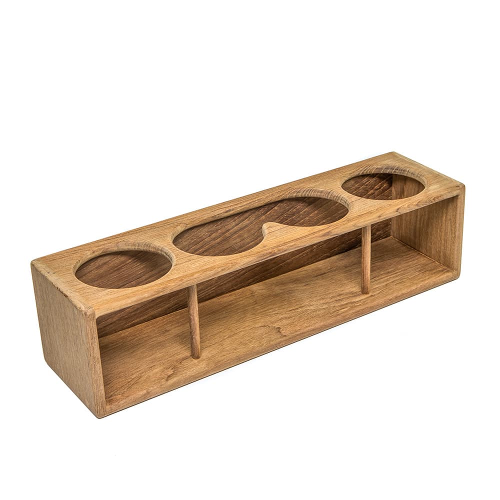 Whitecap Marine Teak Four Drink/Binocular Rack 62632 14-3/8 In