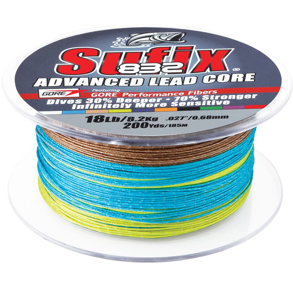 Sufix 832 Advanced Lead Core 658-218MC 18lb 10-Color Metered 200 Yd Line