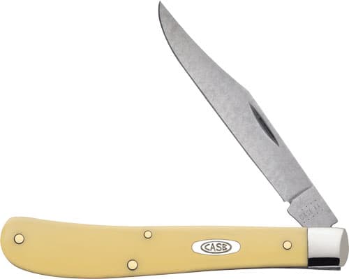Case Yellow Synthetic CS Slimline Trapper 00031 Carbon Steel