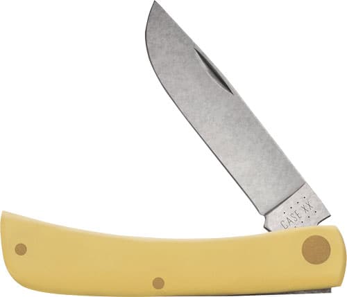Case Sod Buster Jr Folding Pocket Knife 00032 Yellow Synthetic Handle