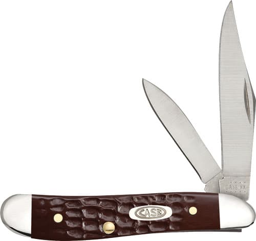 Case Peanut Folding Pocket Knife 00046 Brown Synthetic Handle