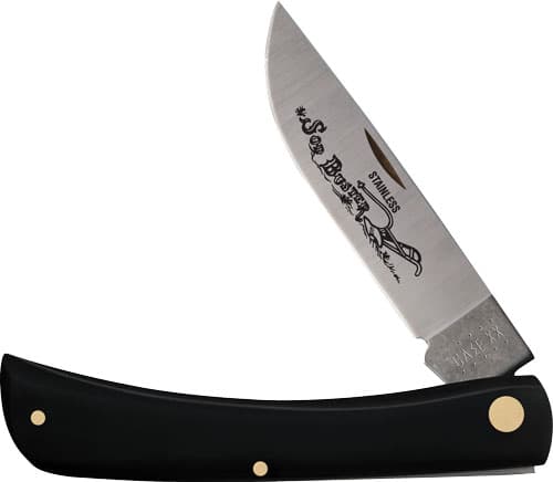 Case Jet-Black Synthetic Sod Buster Folding Knife 00092 Tru-Sharp Steel
