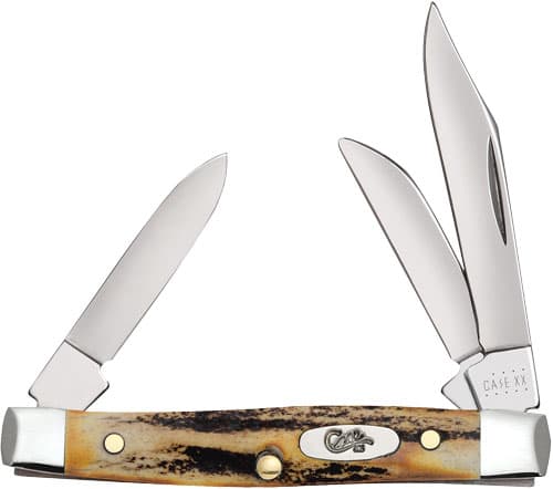 Case Genuine Stag Small Stockman Folding Knife 00178 Tru-Sharp Stainless